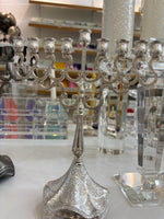 Load image into Gallery viewer, Chanukah Candles/Beeswax Chanukah/Shabbat/Menorah /Silver Plated candle holder
