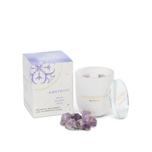 Aromabotanical Candles/Amethyst Reed Diffuser 9H(200ml),Pedestal Jar Candle-4"H(8oz)