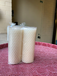 100% Pure beeswax Classic Pillars /Honeycomb