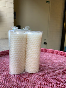 100% Pure beeswax Classic Pillars /Honeycomb